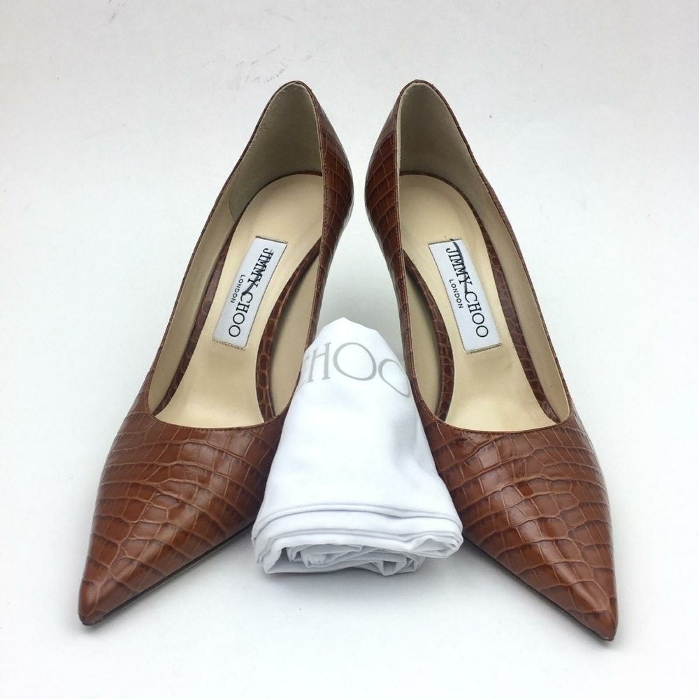 JIMMY CHOO Love Croc Embossed Pump sz 7